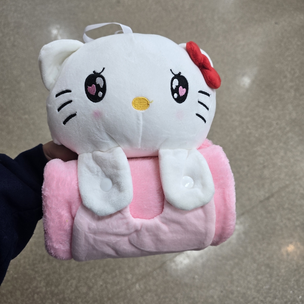 Cute White and Pink Plush Toy